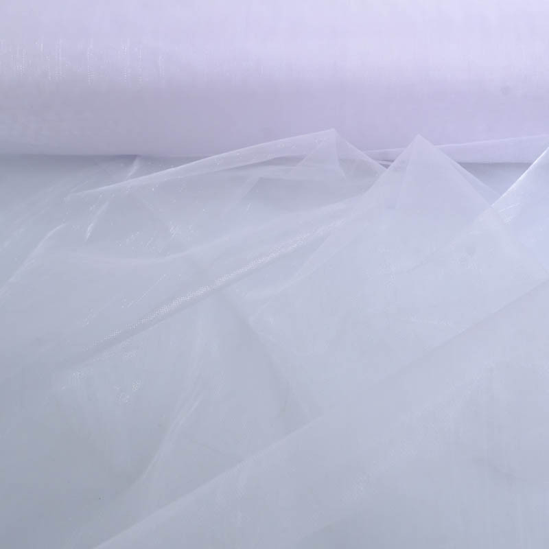 Organza Flocon Uni blanc